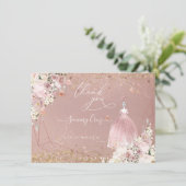 PixDezinesキンセアニェラバラ金ゴールドサンキューカード 招待状 (スタンド正面)