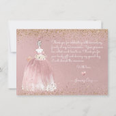 PixDezinesキンセアニェラバラ金ゴールドサンキューカード 招待状 (裏面)