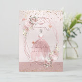 PixDezinesキンセアニェラバラ金ゴールドH2花ほこり 招待状 (スタンド正面)