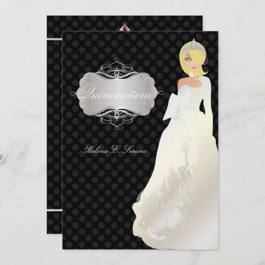 PixDezinesキンセアニェラ/カンセアニョスプリンセス 招待状 (正面/裏面)