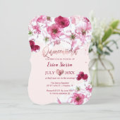 PixDezinesキンセアニラ/暗いさくらんぼの花 招待状 (スタンド正面)