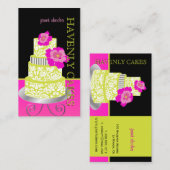 PixDezinesキーライムスポンジケーキ/パティッセリー 名刺 (正面/裏面)