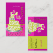 PixDezinesキーライムスポンジケーキ/パティッセリー 名刺 (正面/裏面)