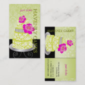 PixDezinesキーライムスポンジケーキ/パティッセリー 名刺 (正面/裏面)