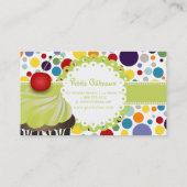 PixDezinesキーライムスワールカップケーキ+バブルガム 名刺 (裏面)