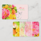 PixDezinesキー+バラ/日の背景 名刺 (正面/裏面)