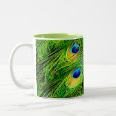 PixDezinesクジャクの羽 ツートーンマグカップ (左)