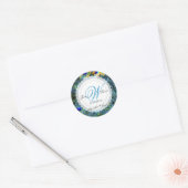 PixDezinesクジャクの羽 ラウンドシール (封筒)