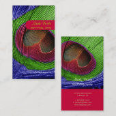 PixDezinesクジャクの羽 名刺 (正面/裏面)