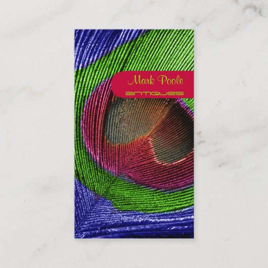 PixDezinesクジャクの羽 名刺 (正面)