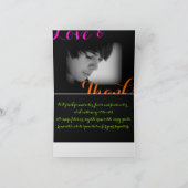 PixDezinesクラシック感謝してい（ユダヤ教の）バル・ミツバーユー/DIYカラー サンキューカード (内部)