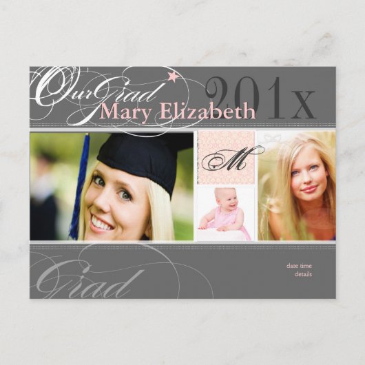 PixDezinesクラス2012/swirls/DIYカラー+フォント 案内ポストカード (正面)