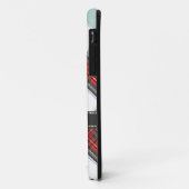 PixDezinesクランはタータンチェック/赤+灰色を強くします Case-Mate iPhoneケース (裏面/左)