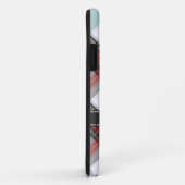 PixDezinesクランはタータンチェック/赤+灰色を強くします Case-Mate iPhoneケース (裏面/右)