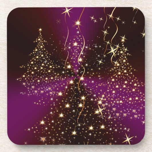PixDezinesクリスきらめくマスツリー コースター (正面)