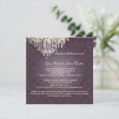 PixDezinesクリスタルシャンデリア+セリンダマスク 招待状 (スタンド正面)