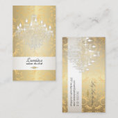 PixDezinesクリスタルシャンデリア/DIYカラー 名刺 (正面/裏面)