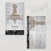 PixDezinesクリスタルシャンデリア/DIYカラー 名刺 (正面/裏面)