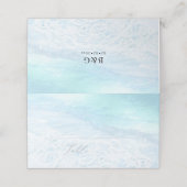 PixDezinesクリスタルブルー海岸海岸線ビーチ プレイスカード (外部開封)