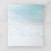 PixDezinesクリスタルブルー海岸海岸線ビーチ プレイスカード (内部開封)