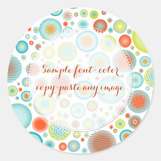 PixDezinesクリスマスお祝い/DIYbackground ラウンドシール (正面)