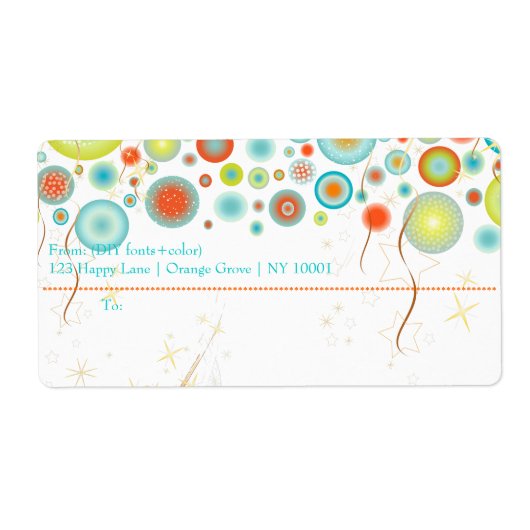 PixDezinesクリスマスお祝い/DIYbackground ラベル (正面)