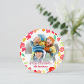 PixDezinesクリスマスウォーターの色/ホリデーフォト シーズンカード (スタンド正面)