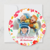 PixDezinesクリスマスウォーターの色/ホリデーフォト シーズンカード (正面)