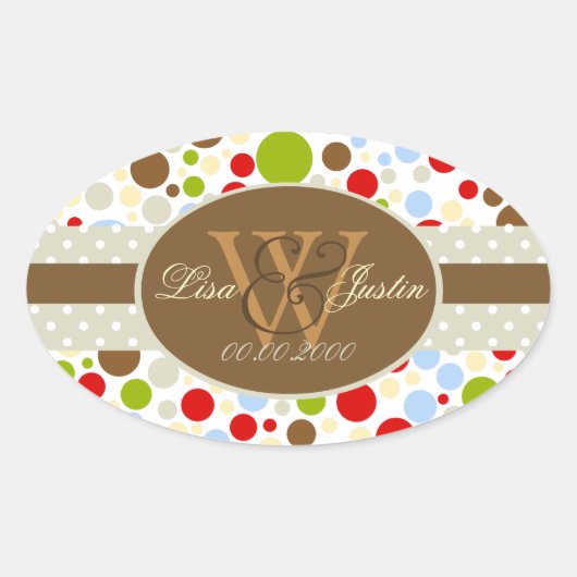 PIxDezinesクリスマスフローティングドット/DIYカラー! 楕円形シール (正面)