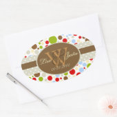 PIxDezinesクリスマスフローティングドット/DIYカラー! 楕円形シール (封筒)