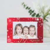 PixDezinesクリスマスホリデーフォト/書道 招待状 (スタンド正面)