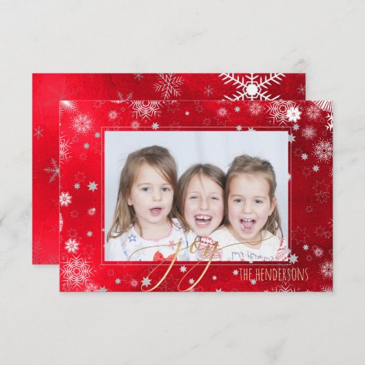 PixDezinesクリスマスホリデーフォト/書道 招待状 (正面/裏面)