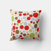 PixDezinesクリスマス/調整可能水玉模様 クッション (裏面)