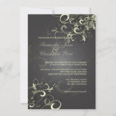 PixDezinesクリームスワール+黒鉛 招待状 (裏面)