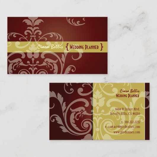 PixDezinesクレストダマスク 名刺 (正面/裏面)