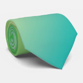 PixDezinesグラデーションタイ、ティール（緑がかった色）+グリーン、ピーコックコロ ネクタイ (ロール)