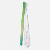 PixDezinesグラデーションタイ、ティール（緑がかった色）+グリーン、ピーコックコロ ネクタイ (裏面)