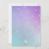 PixDezinesグラデーション深いブルーシーバルミツワー 招待状 (裏面)