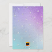 PixDezinesグラデーション深いブルーシーバルミツワー 招待状 (裏面)