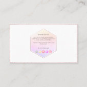 PixDezinesグラムピンク |赤面+ハニカム 名刺 (裏面)