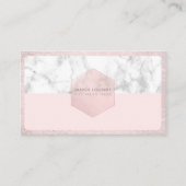 PixDezinesグラムピンク |赤面+大理石 名刺 (正面)