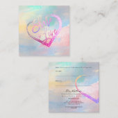 PixDezinesグラム共有ザラブメタフェイクリック スクエア名刺 (正面/裏面)