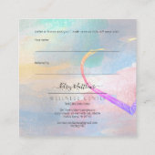 PixDezinesグラム共有ザラブメタフェイクリック スクエア名刺 (裏面)