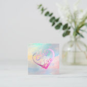 PixDezinesグラム共有ザラブメタフェイクリック スクエア名刺 (スタンド正面)