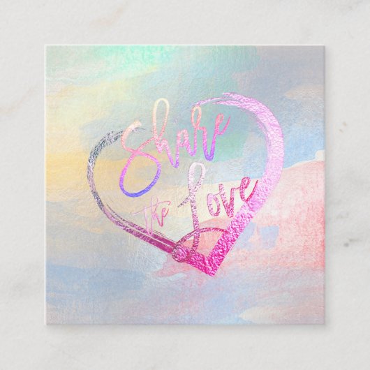 PixDezinesグラム共有ザラブメタフェイクリック スクエア名刺 (正面)