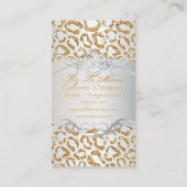 PixDezinesグリッターフェイクジャガー/シルフェイクバー 名刺 (裏面)