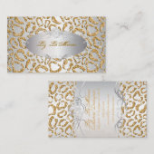 PixDezinesグリッターフェイクジャガー/シルフェイクバー 名刺 (正面/裏面)