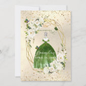 PixDezinesグリーンキンセアニェラH2アラバスターバラ  招待状 (正面)