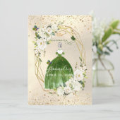 PixDezinesグリーンキンセアニェラH2アラバスターバラ  招待状 (スタンド正面)