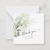 PixDezinesグリーンリーウォーターカラーユーカリプタスブランチN ノートカード (正面)